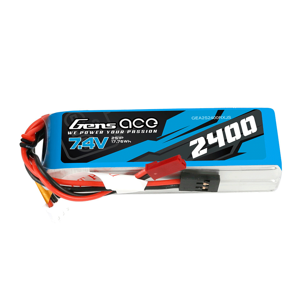 GENS ACE 7.4V 2400mAh 2S RX LiPo JST-SYP (Futaba)