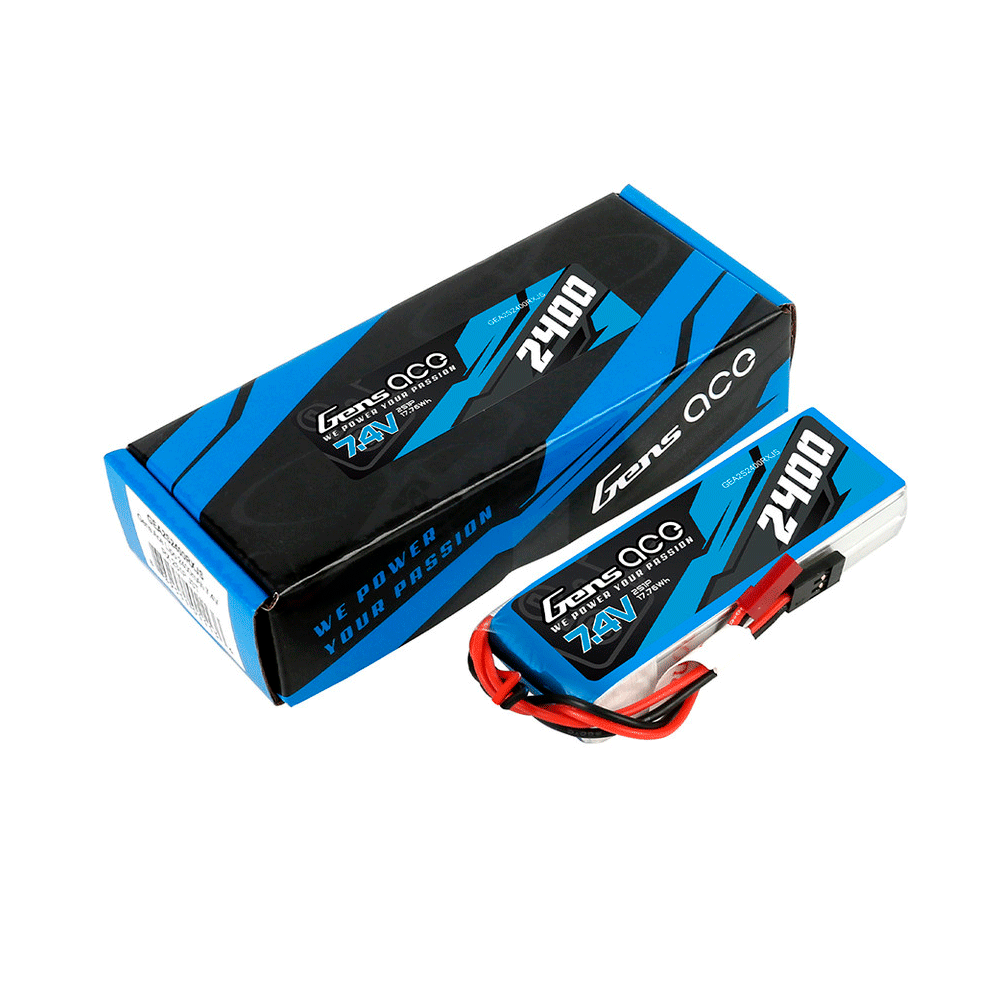 GENS ACE 7.4V 2400mAh 2S RX LiPo JST-SYP (Futaba) - Imagen 4